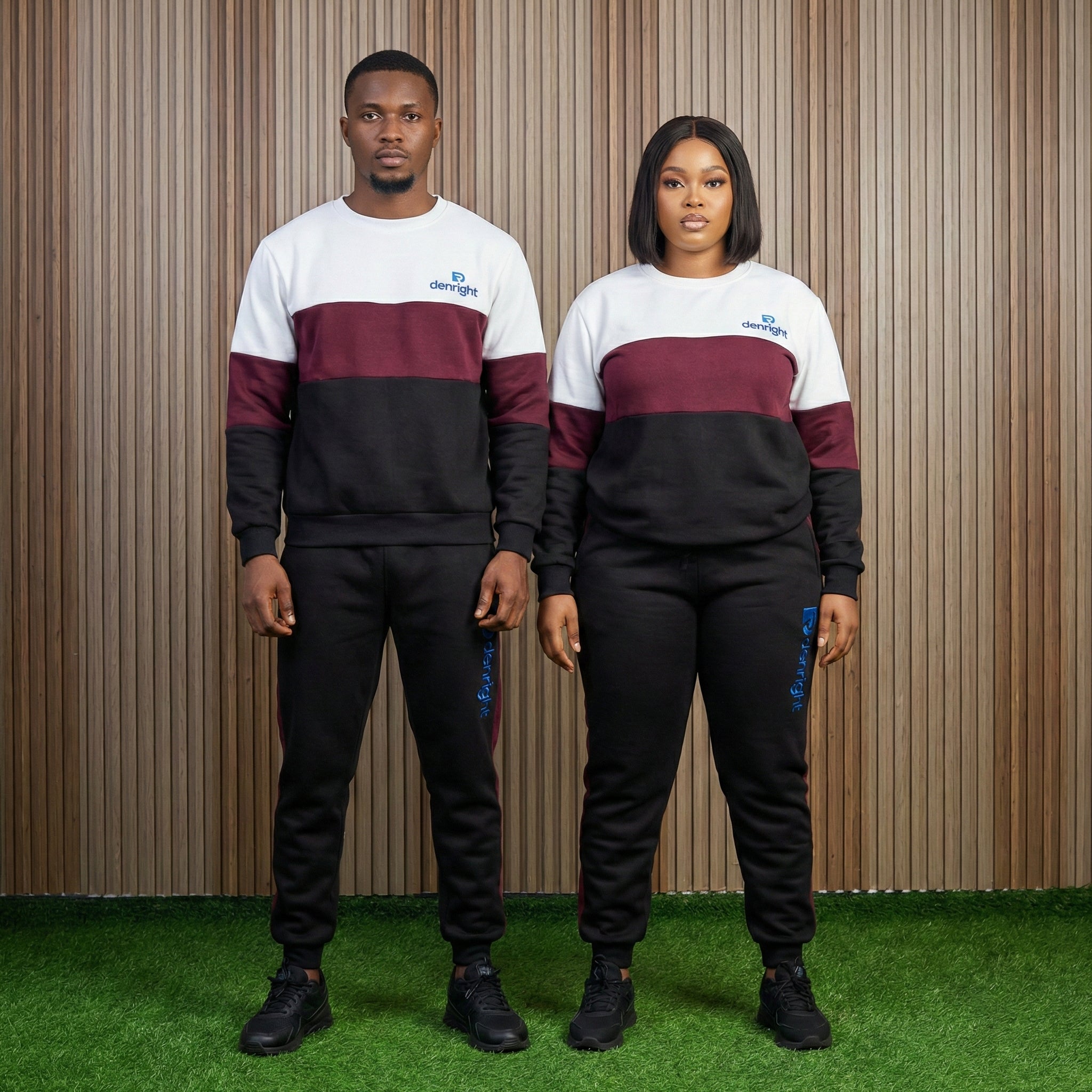 Unisex Elite Comfort Color Block Set – Premium Casual Two-Piece Tracksuit