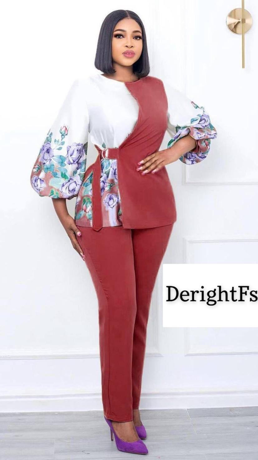 Burgundy Luxury Two Piece Set