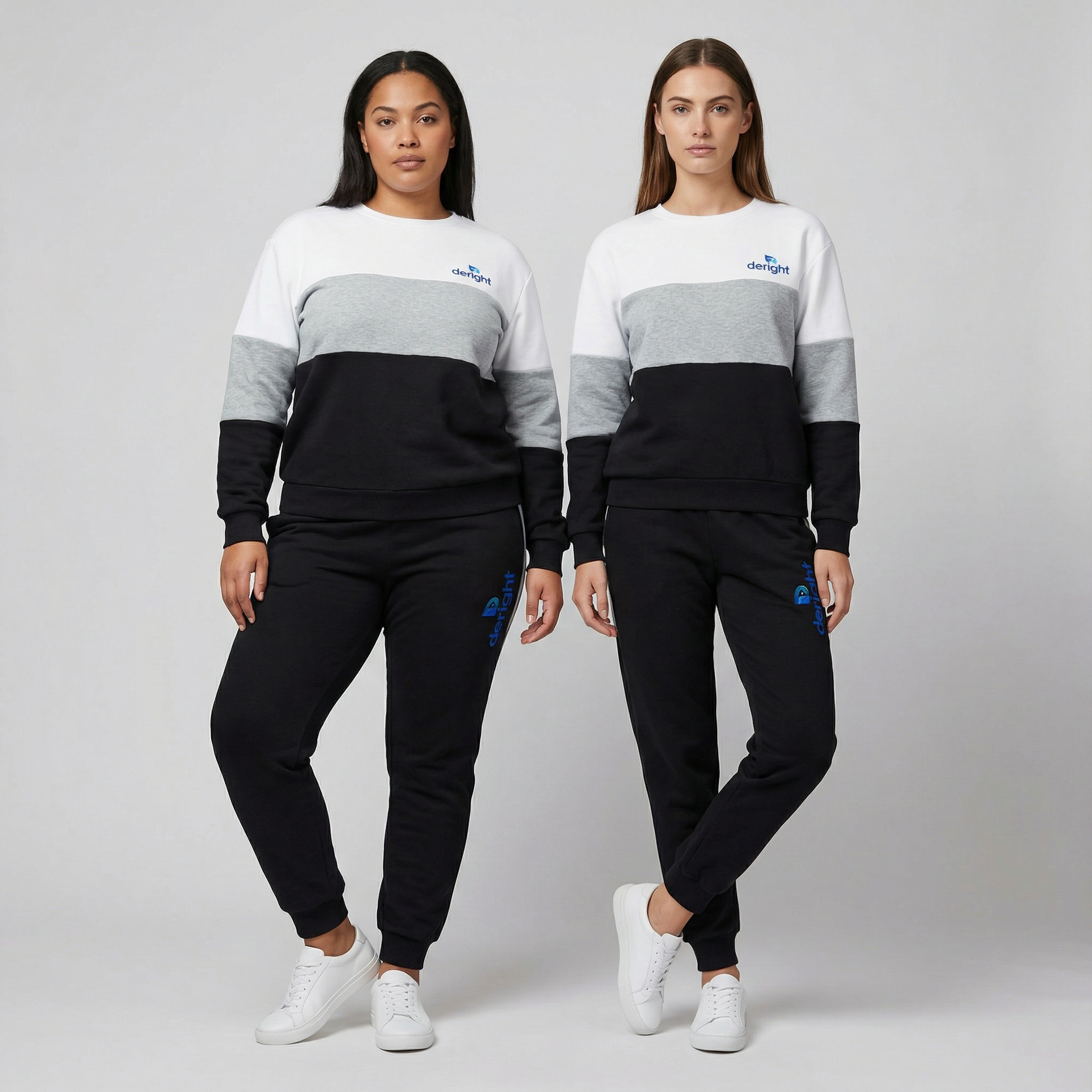 Unisex Color-Block Sweatshirt & Jogger Set – Premium Casual Two-Piece Tracksuit