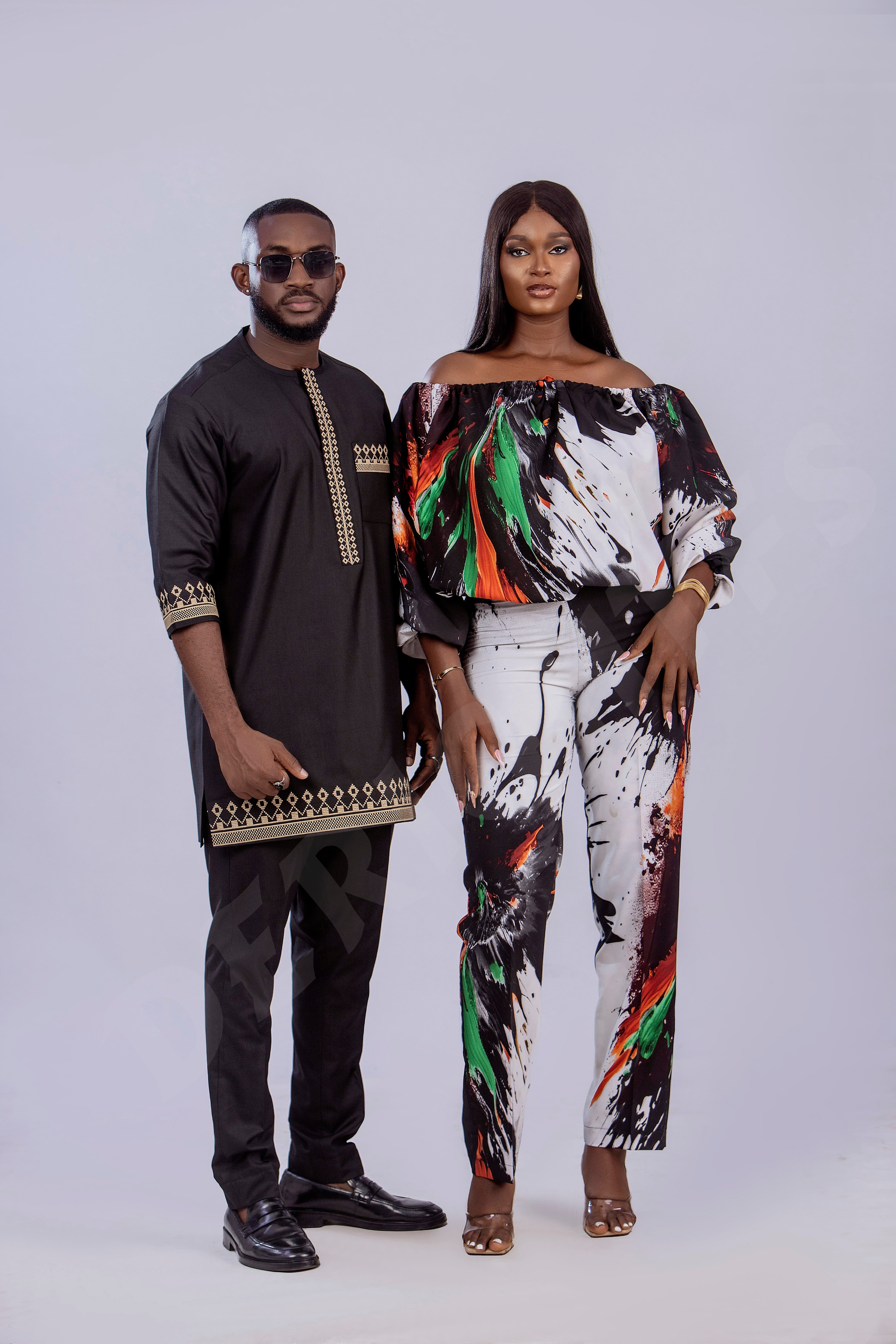 Vibrant Bold and Trendy Off-Shoulder Two-Piece Set