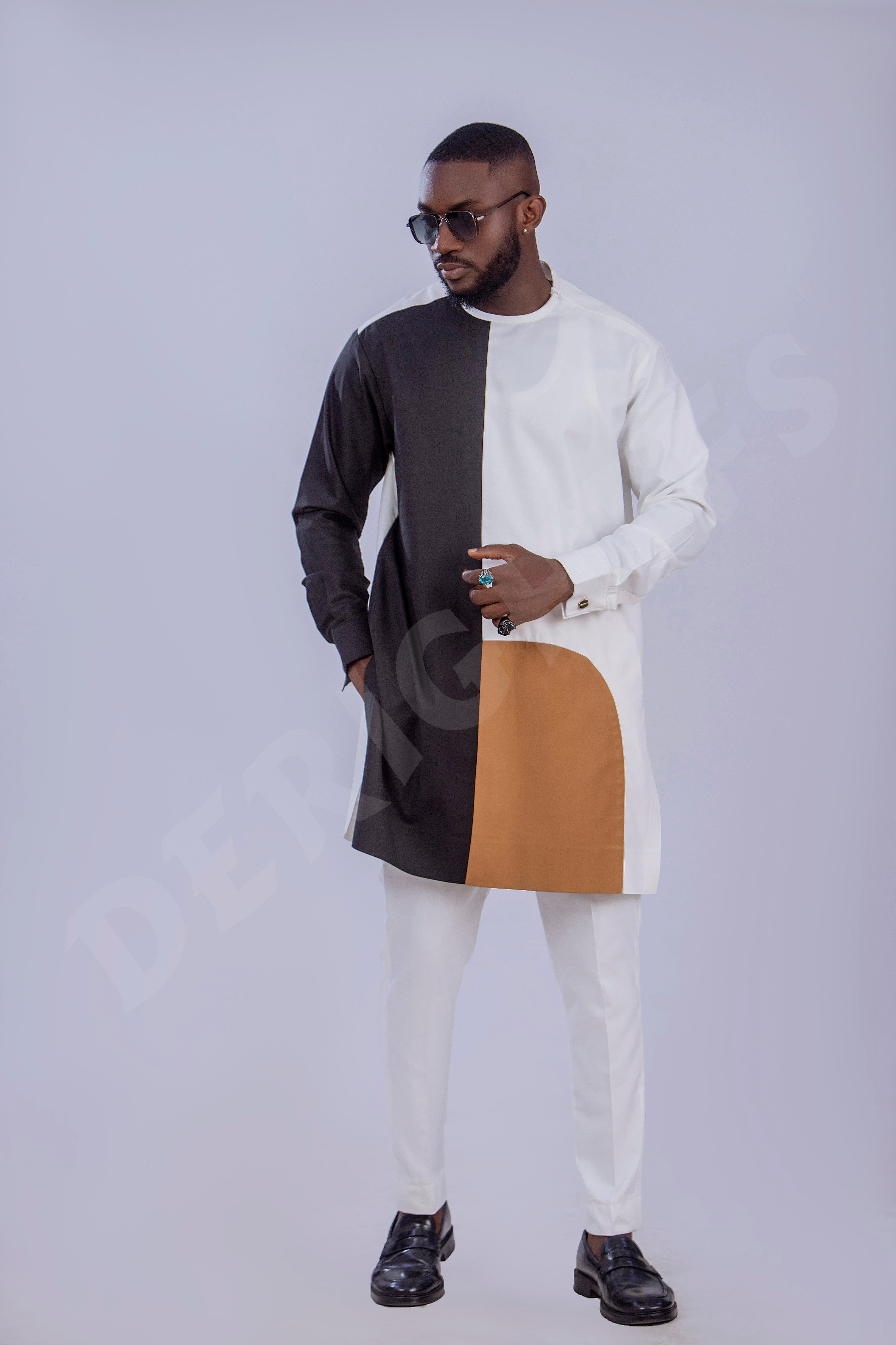 Bold and Stylish Color-Blocked Outfit for Men