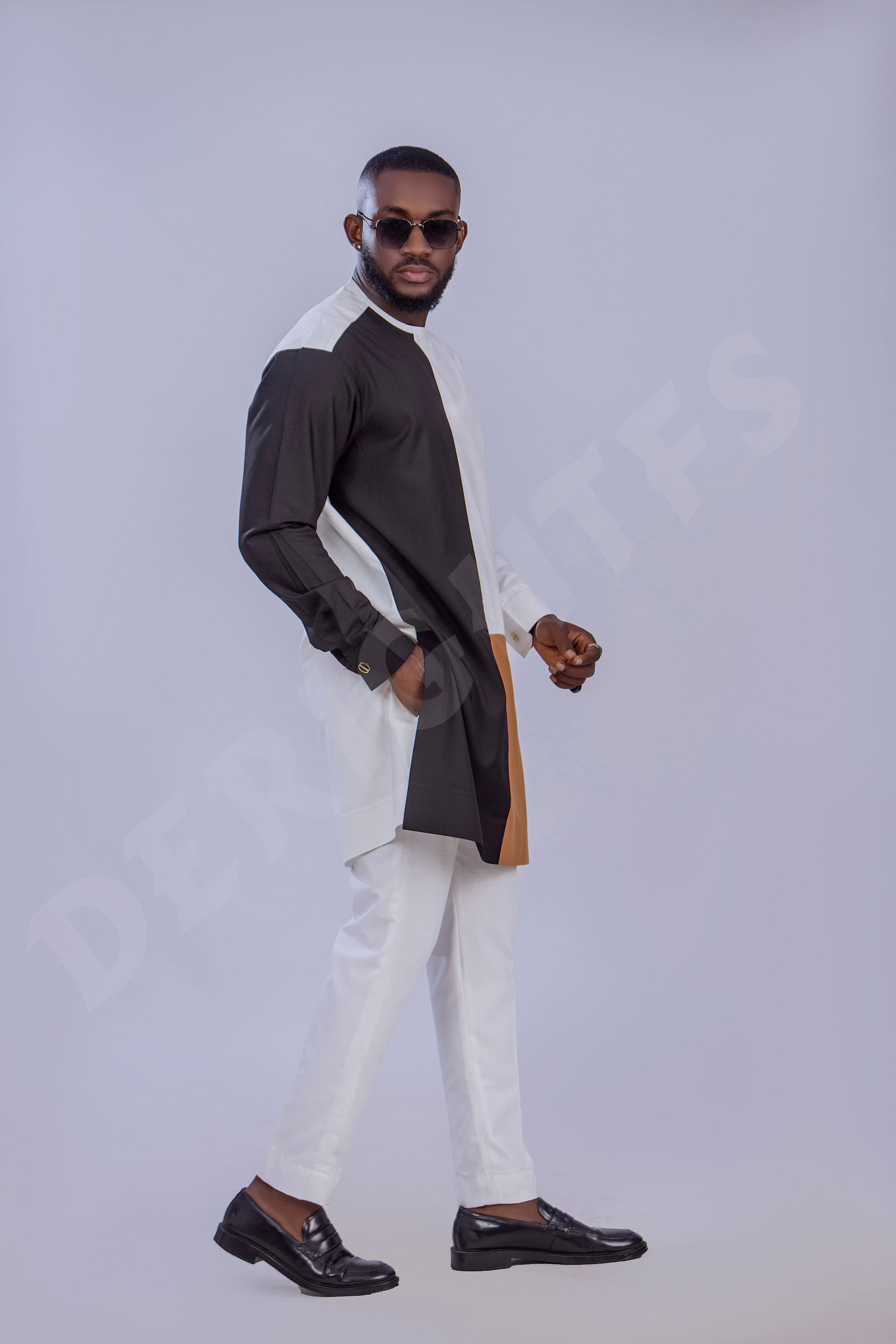 Bold and Stylish Color-Blocked Outfit for Men