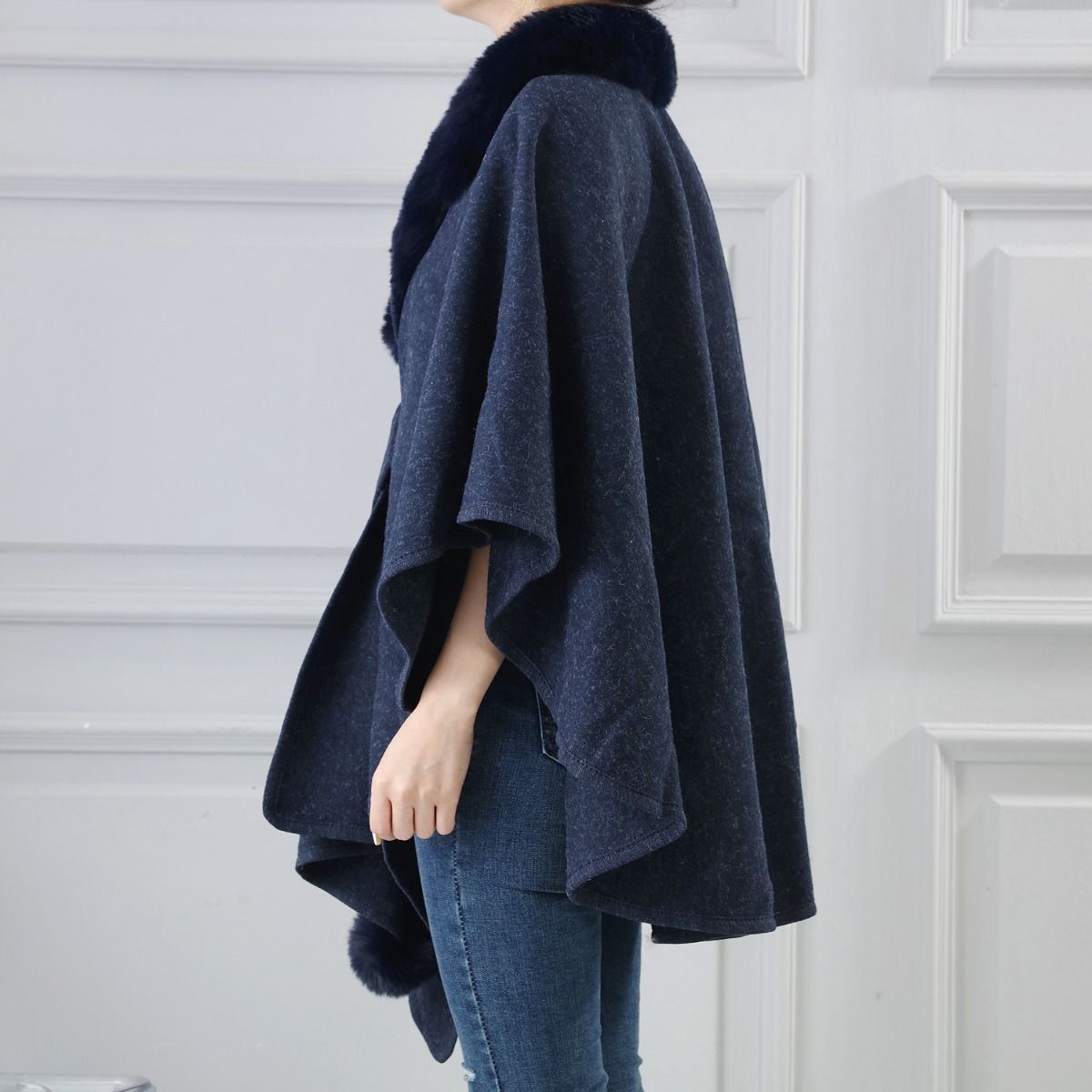 Ebony Elegance Poncho