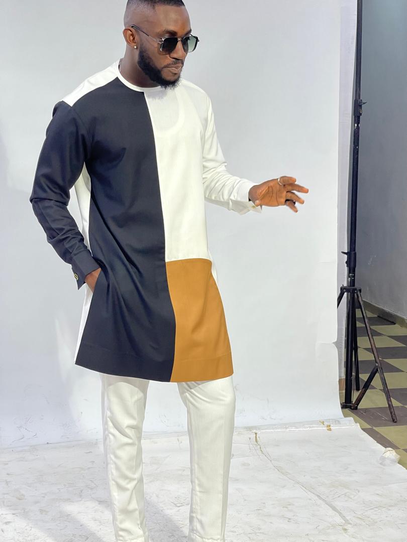 Bold and Stylish Color-Blocked Outfit for Men