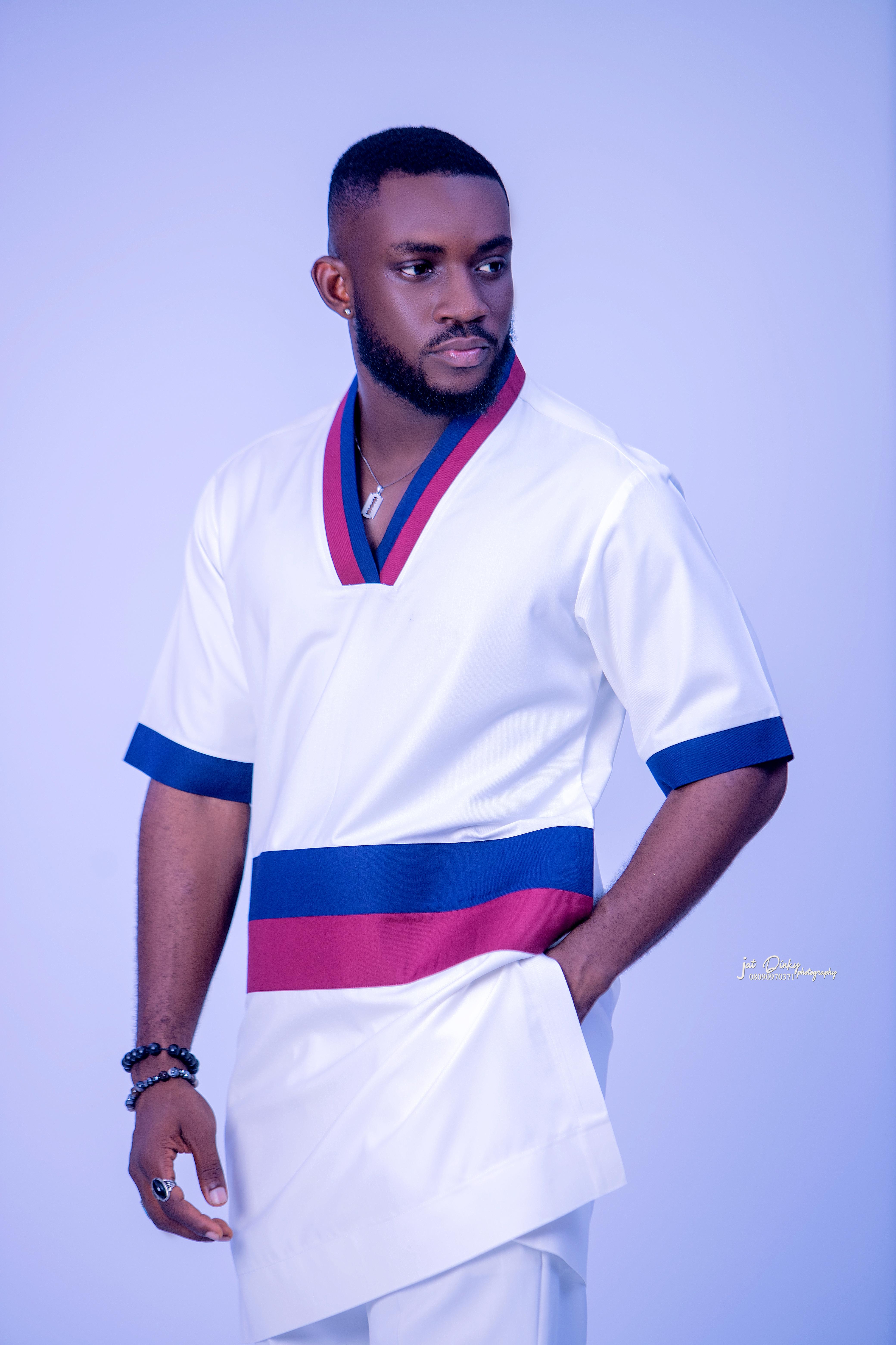 Ready to wear and luxurious white Kaftan designed by derightfs