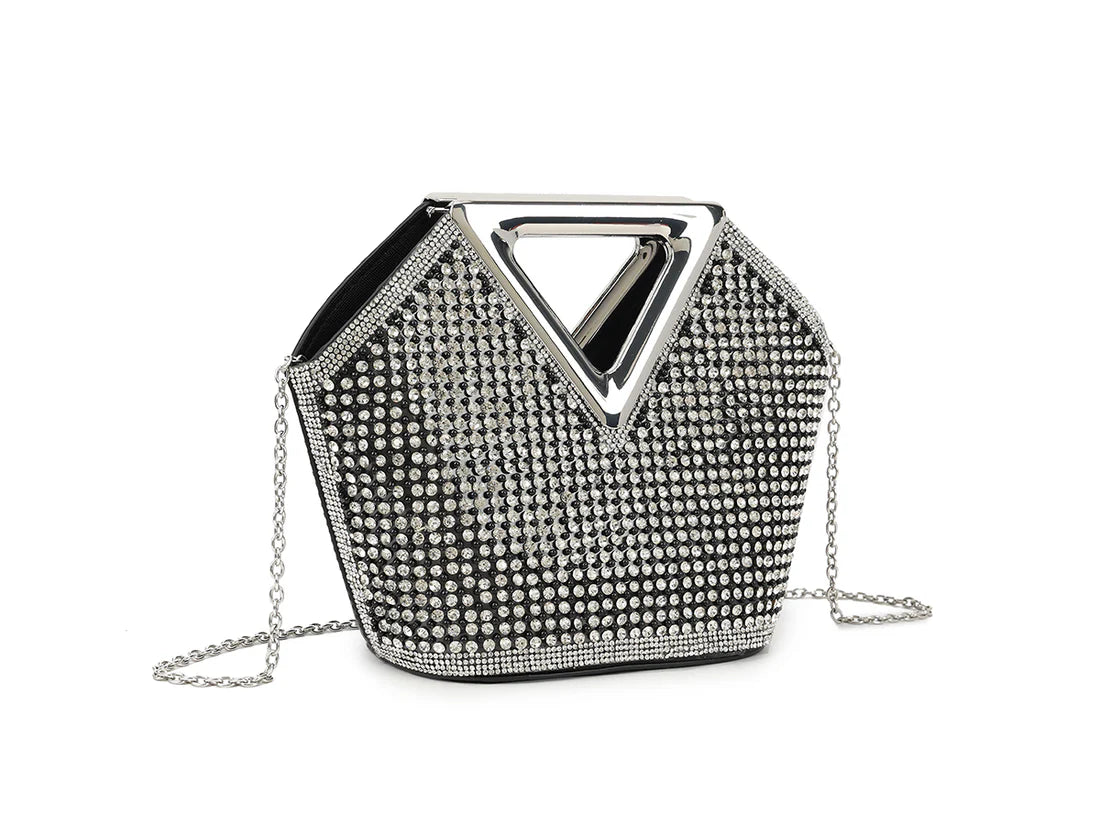 Aurelia Prism Crystal Evening Bag – Luxury Rhinestone Clutch for Weddings & Parties