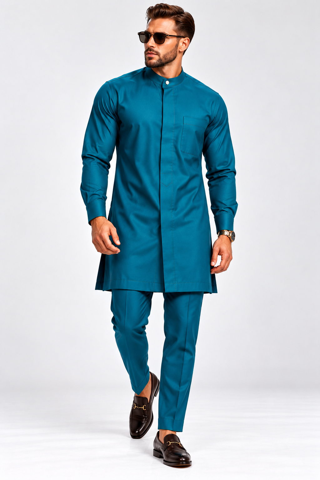 The Mobs Grace Men's Kaftan Set | Mandarin Collar Native Wear UK