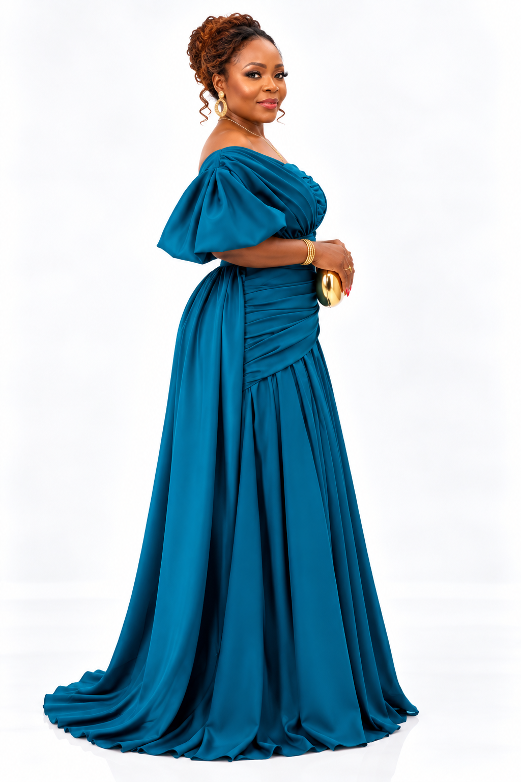 The Mobs Grace Gown | Off-Shoulder Draped Occasion Gown UK
