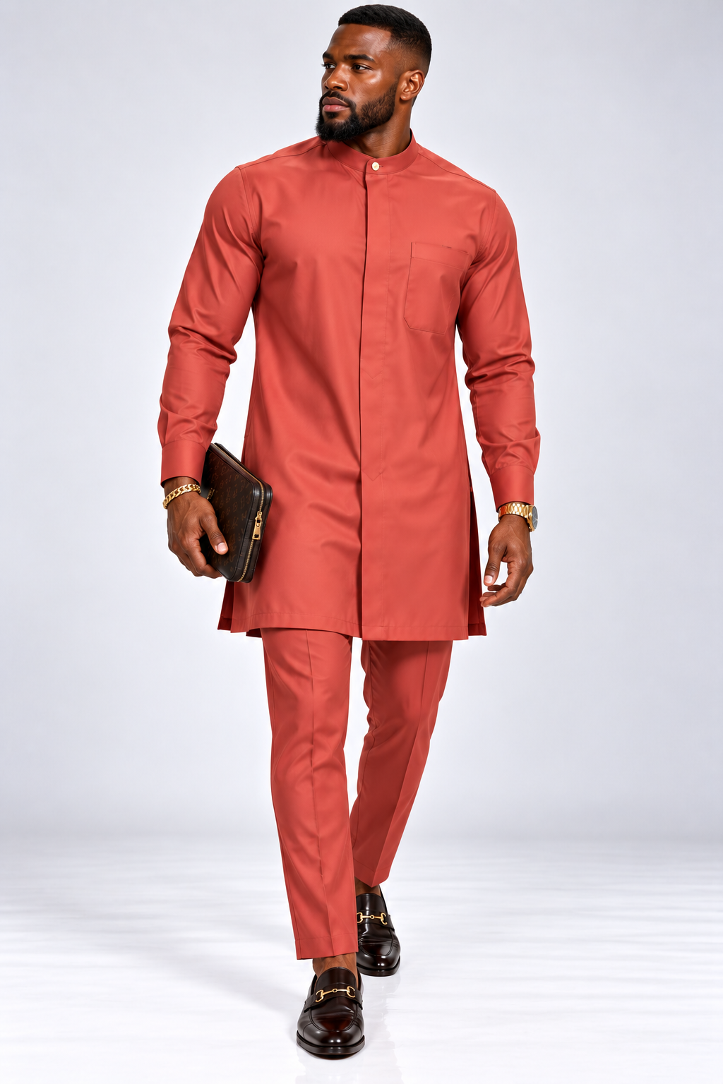 The Mobs Grace Men's Kaftan Set | Mandarin Collar Native Wear UK
