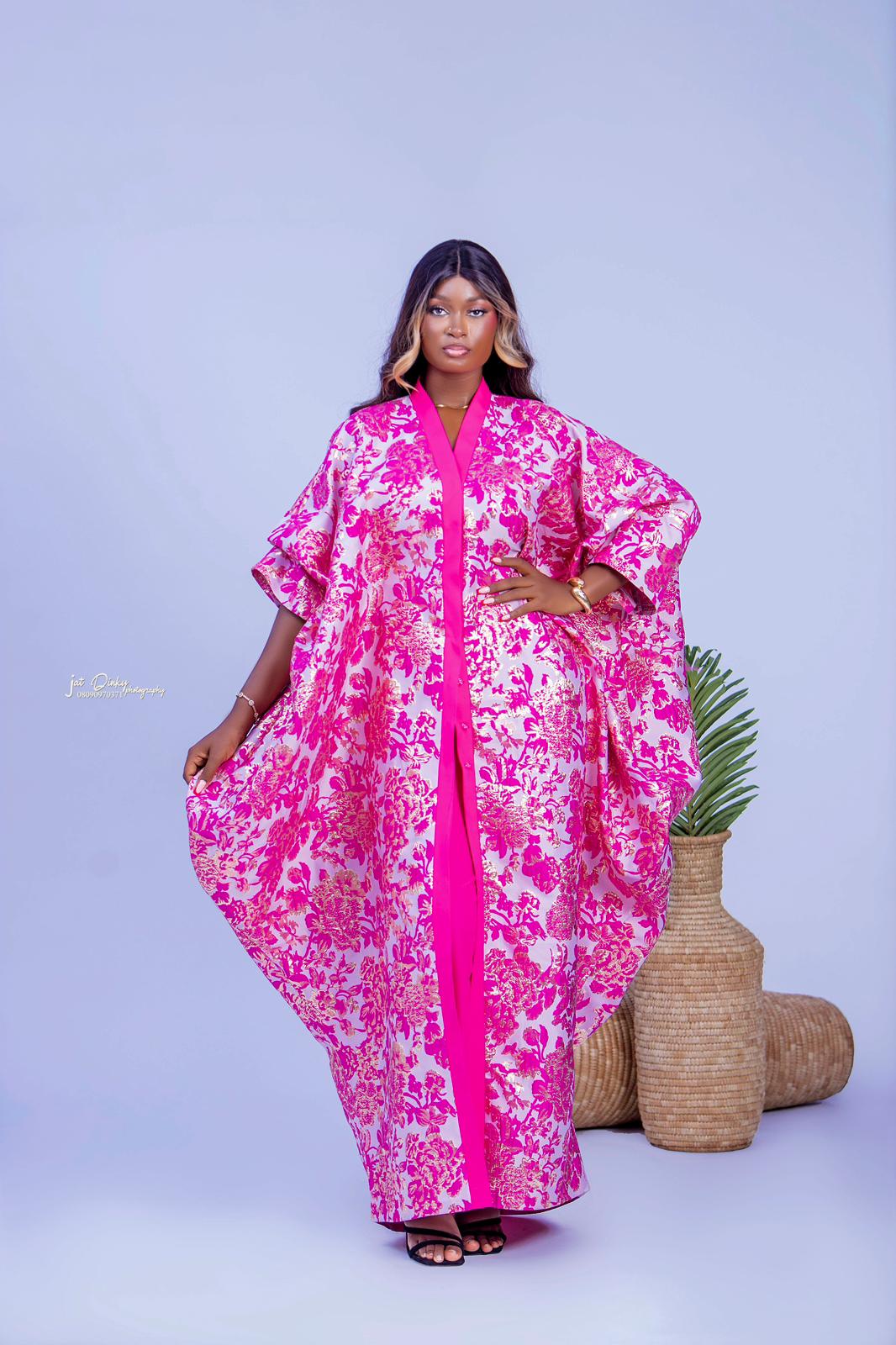 Two Piece Damask Brocade Boubou Dress