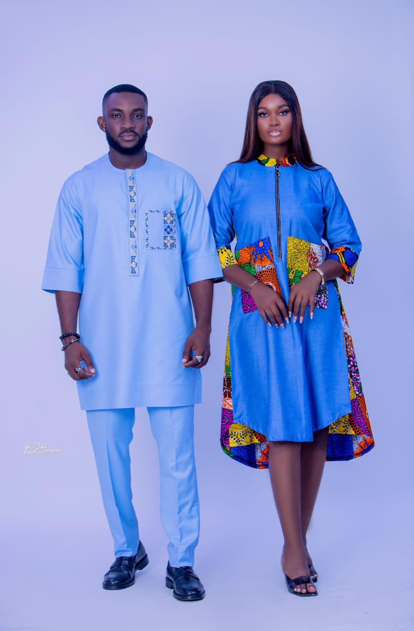 Denim Ankara Dress