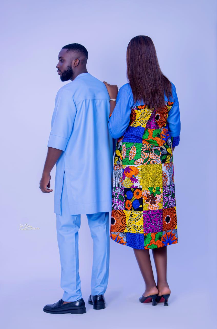 Denim Ankara Dress
