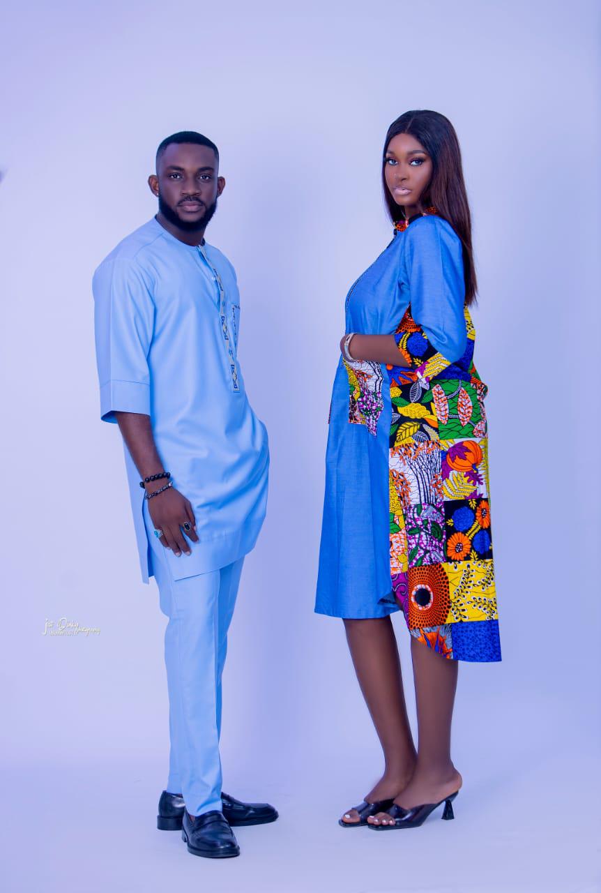 Denim Ankara Dress