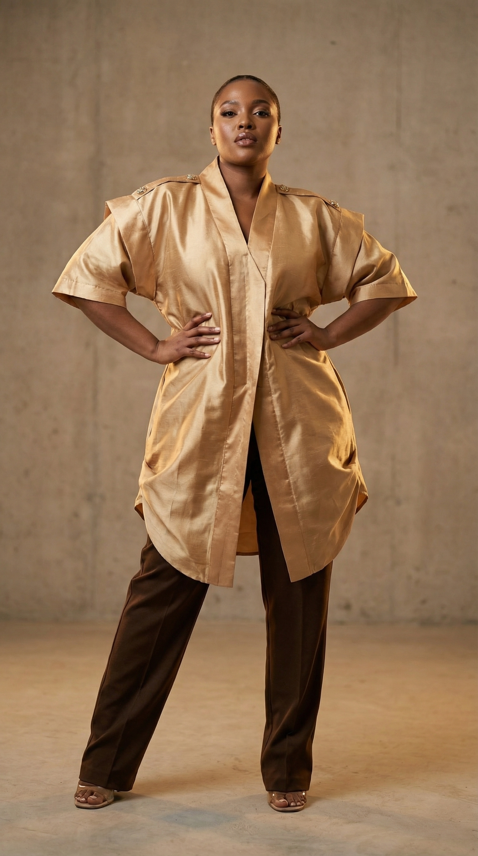 One Size Fit All Bubu – Tan Elegant Free-Flowing Kaftan Dress for Women | Modest Maxi Lounge & Occasion Wear