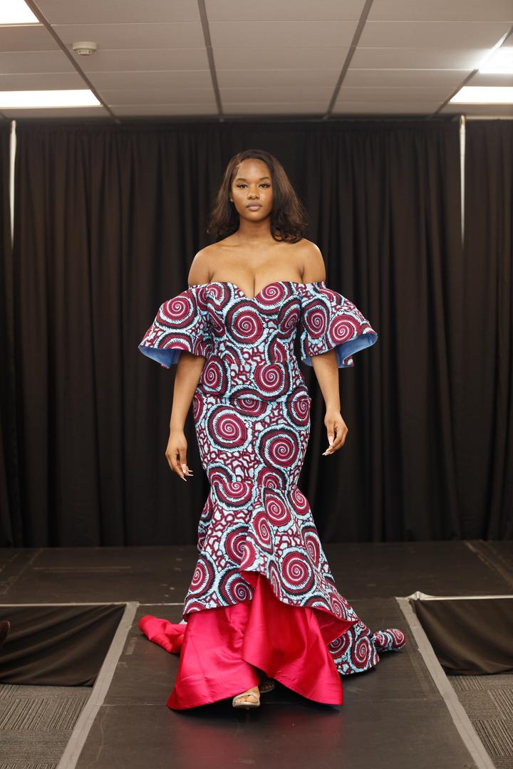 Vibrant Bold Elegant Ankara Mermaid gown