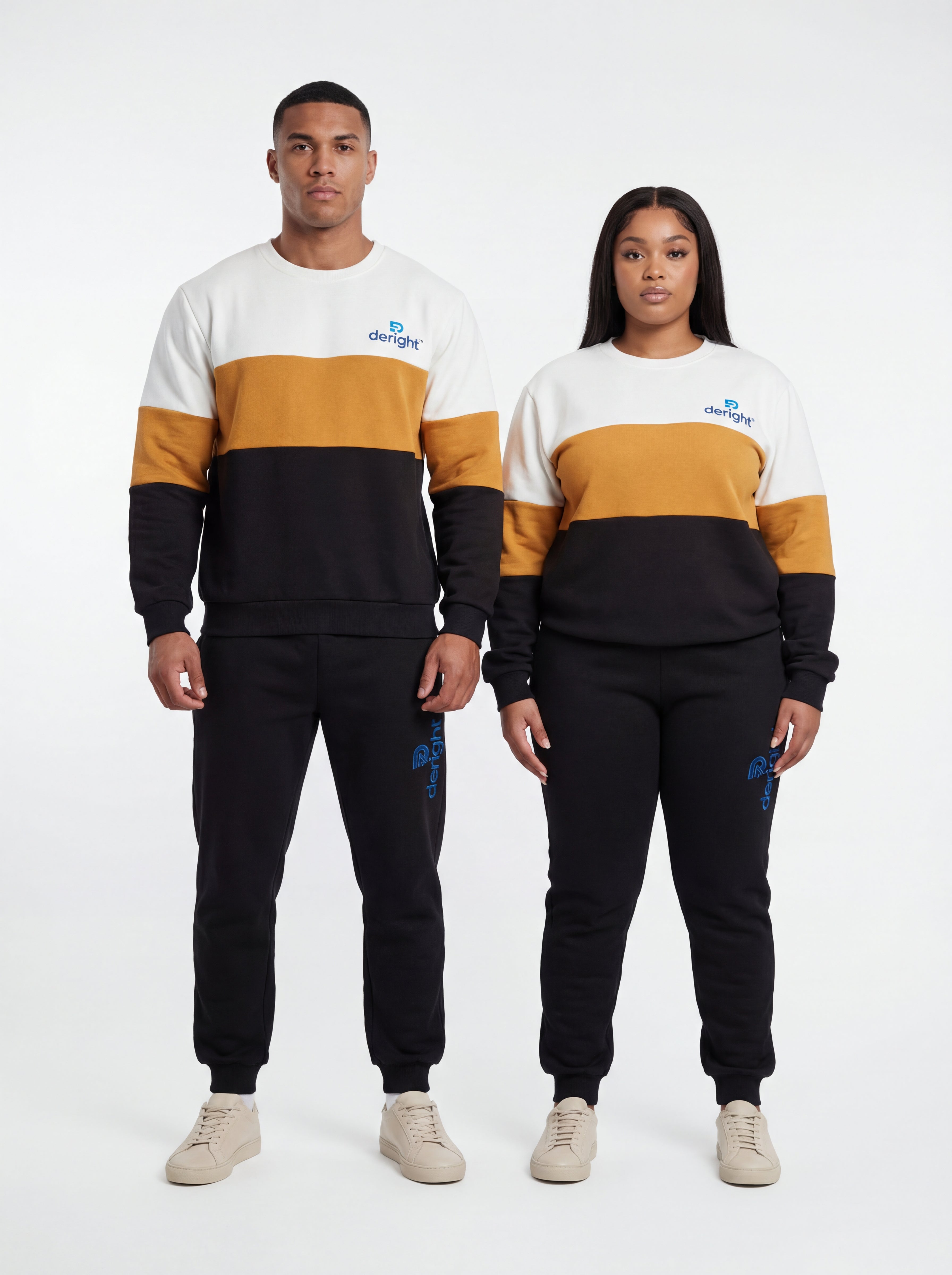 Deright Unisex Tri-Tone Colorblock Sweatshirt