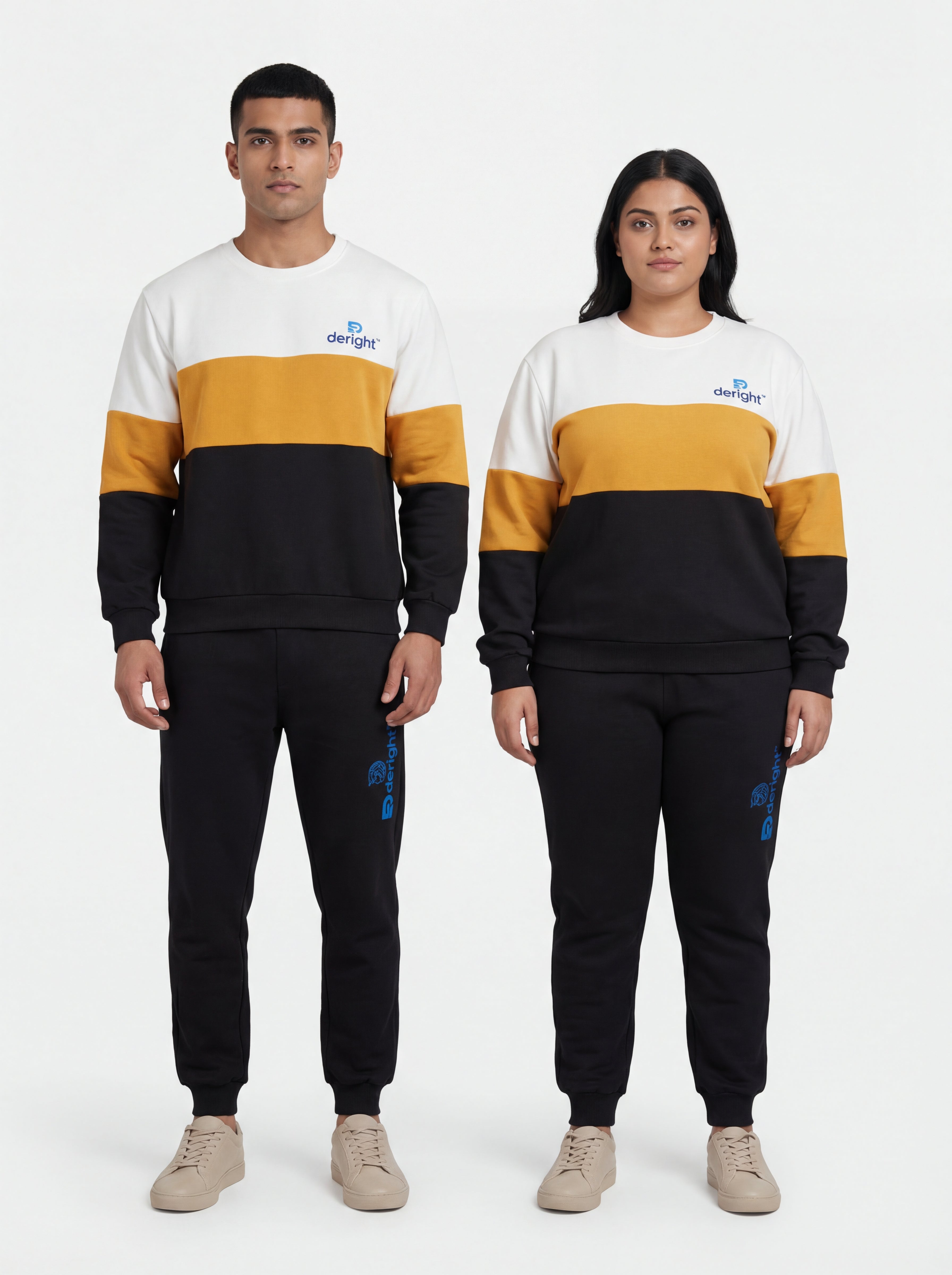 Deright Unisex Tri-Tone Colorblock Sweatshirt