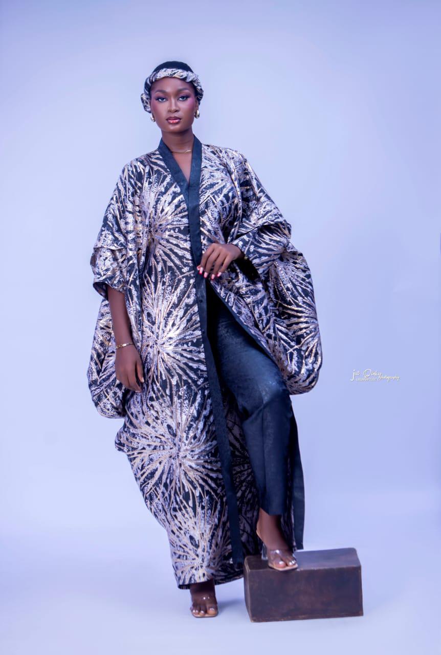 Bou bou dress Gold & Black, ready to wear luxury fashion