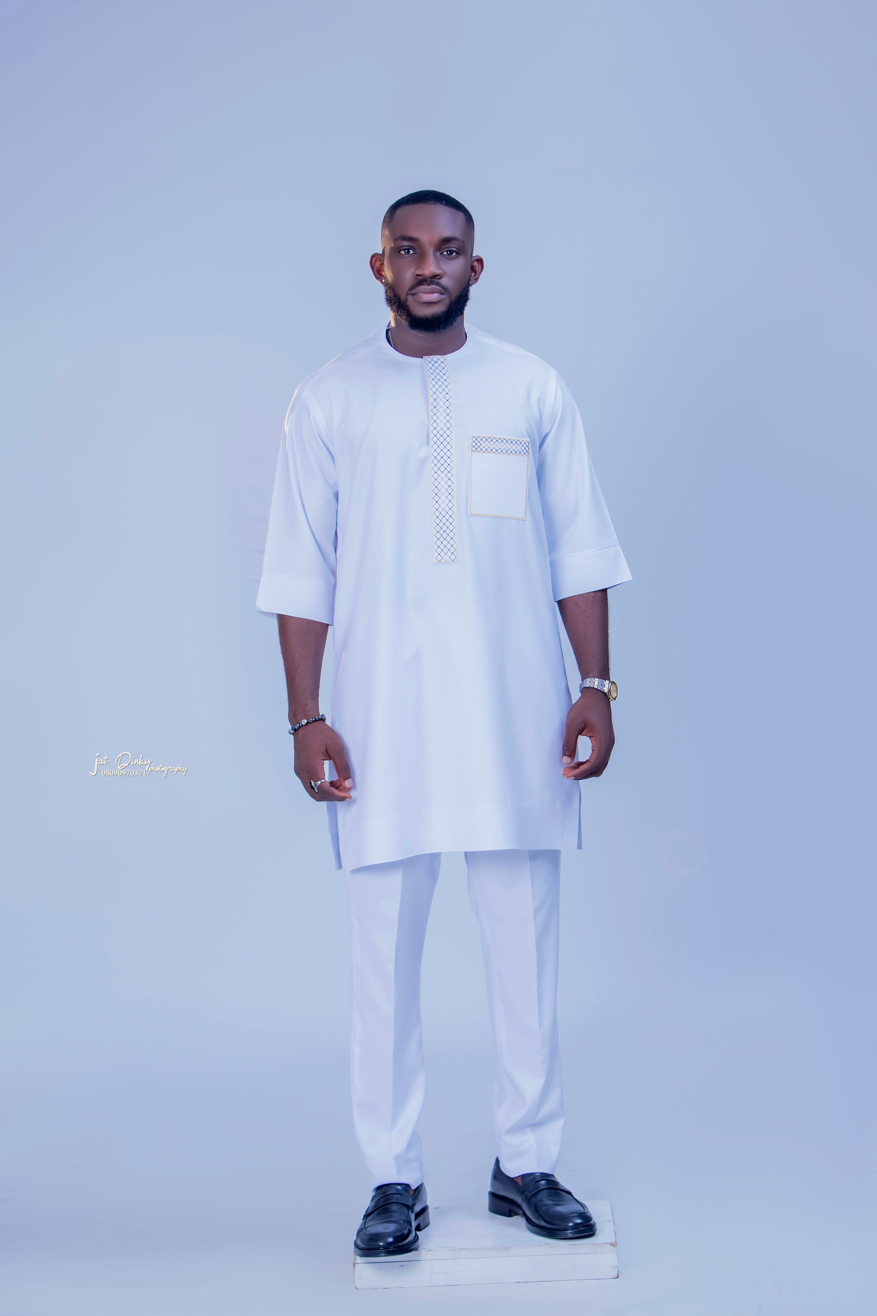 Ivory Elegance Kaftan - Men's African Kaftan