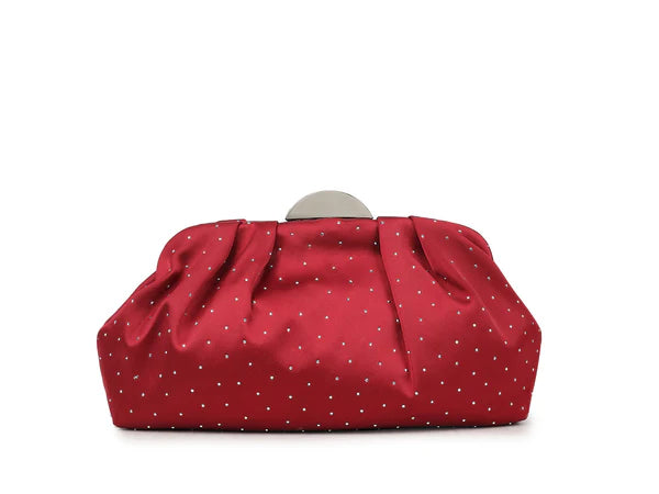 Celeste Drape Crystal Evening Clutch