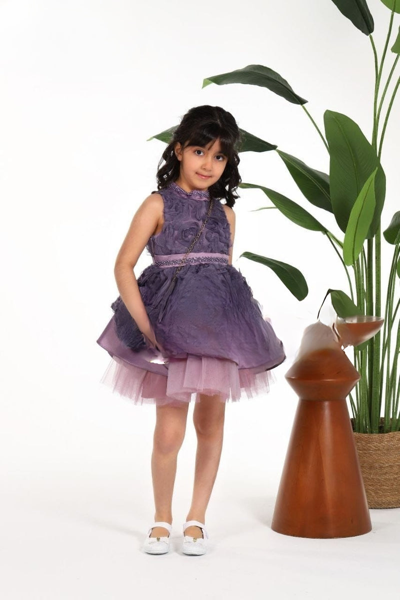 chinese dress ladies Aurora Dress, by Lavender Brown Peach/Ivory / M