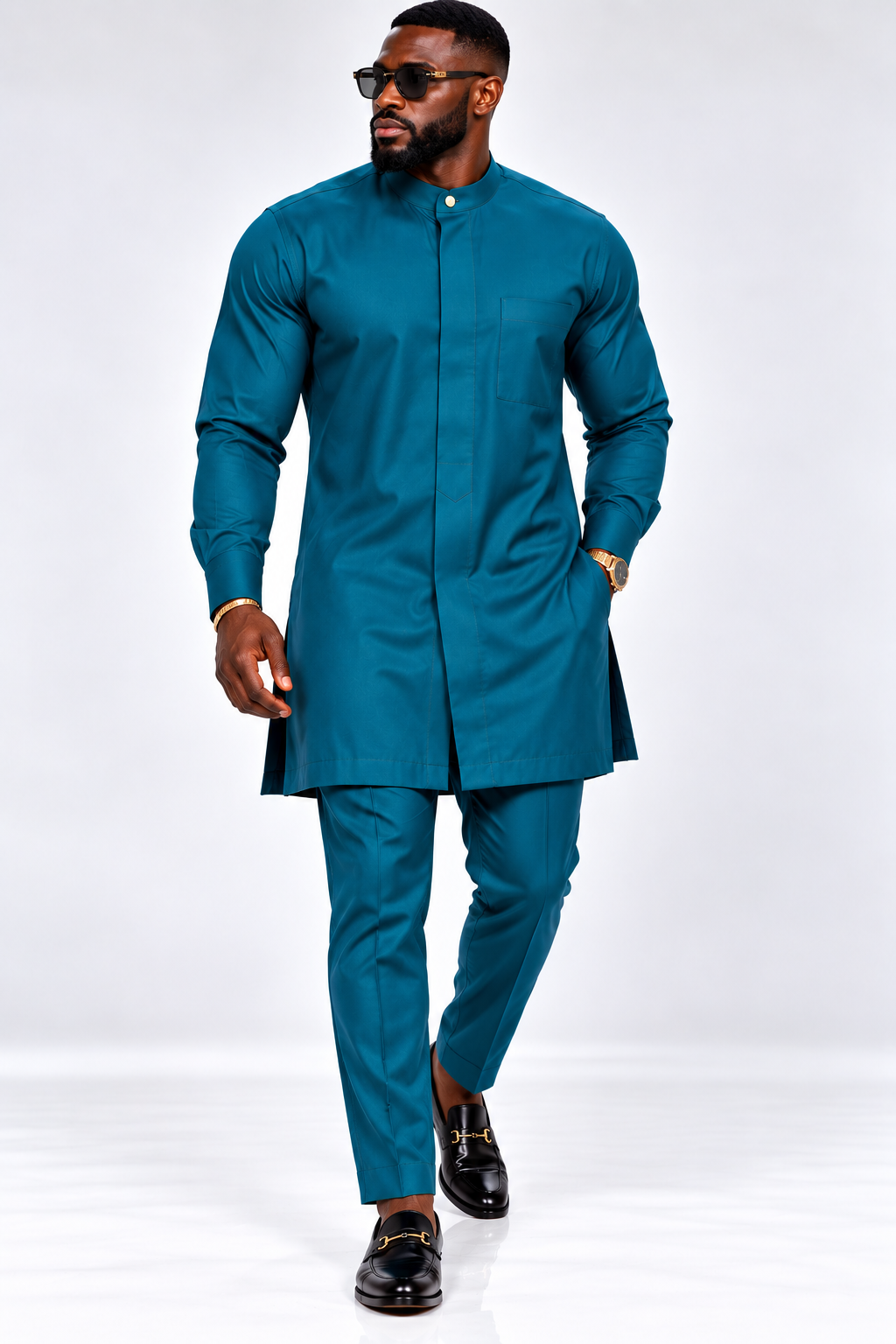 The Mobs Grace Men's Kaftan Set | Mandarin Collar Native Wear UK