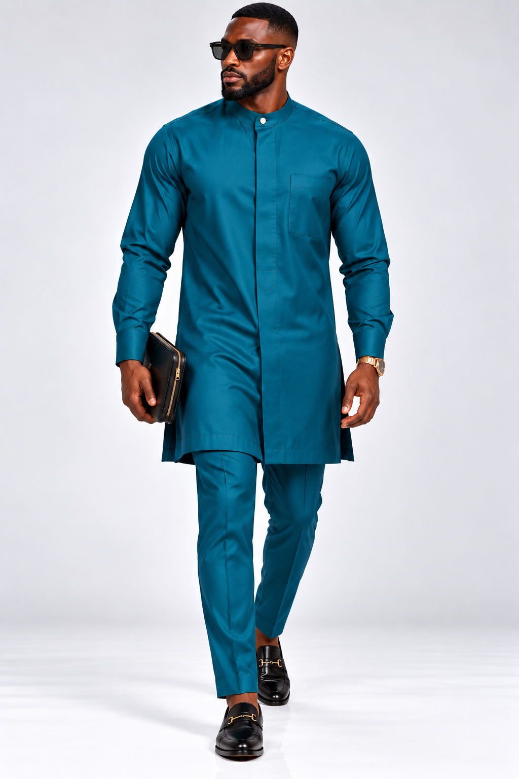 The Mobs Grace Men's Kaftan Set | Mandarin Collar Native Wear UK