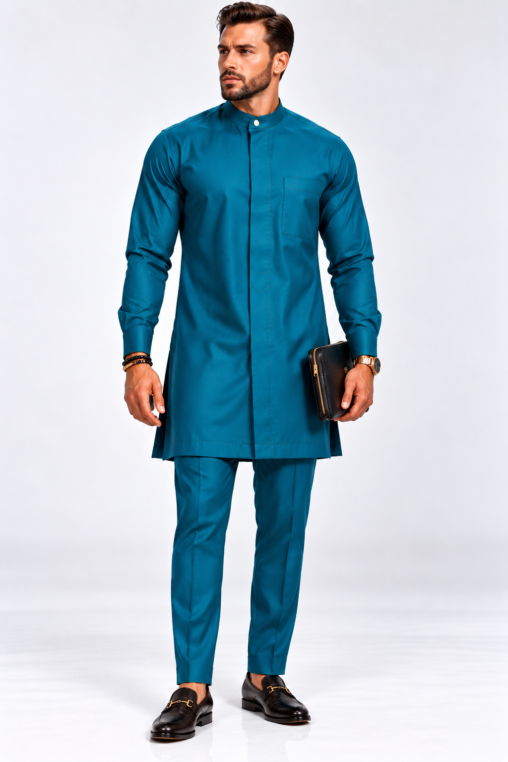 The Mobs Grace Men's Kaftan Set | Mandarin Collar Native Wear UK