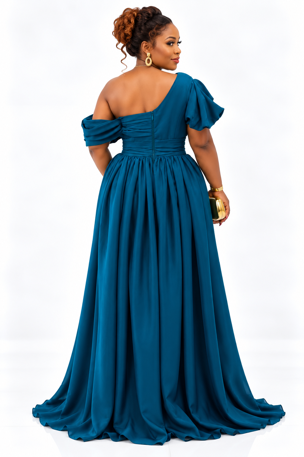 The Mobs Grace Gown | Off-Shoulder Draped Occasion Gown UK