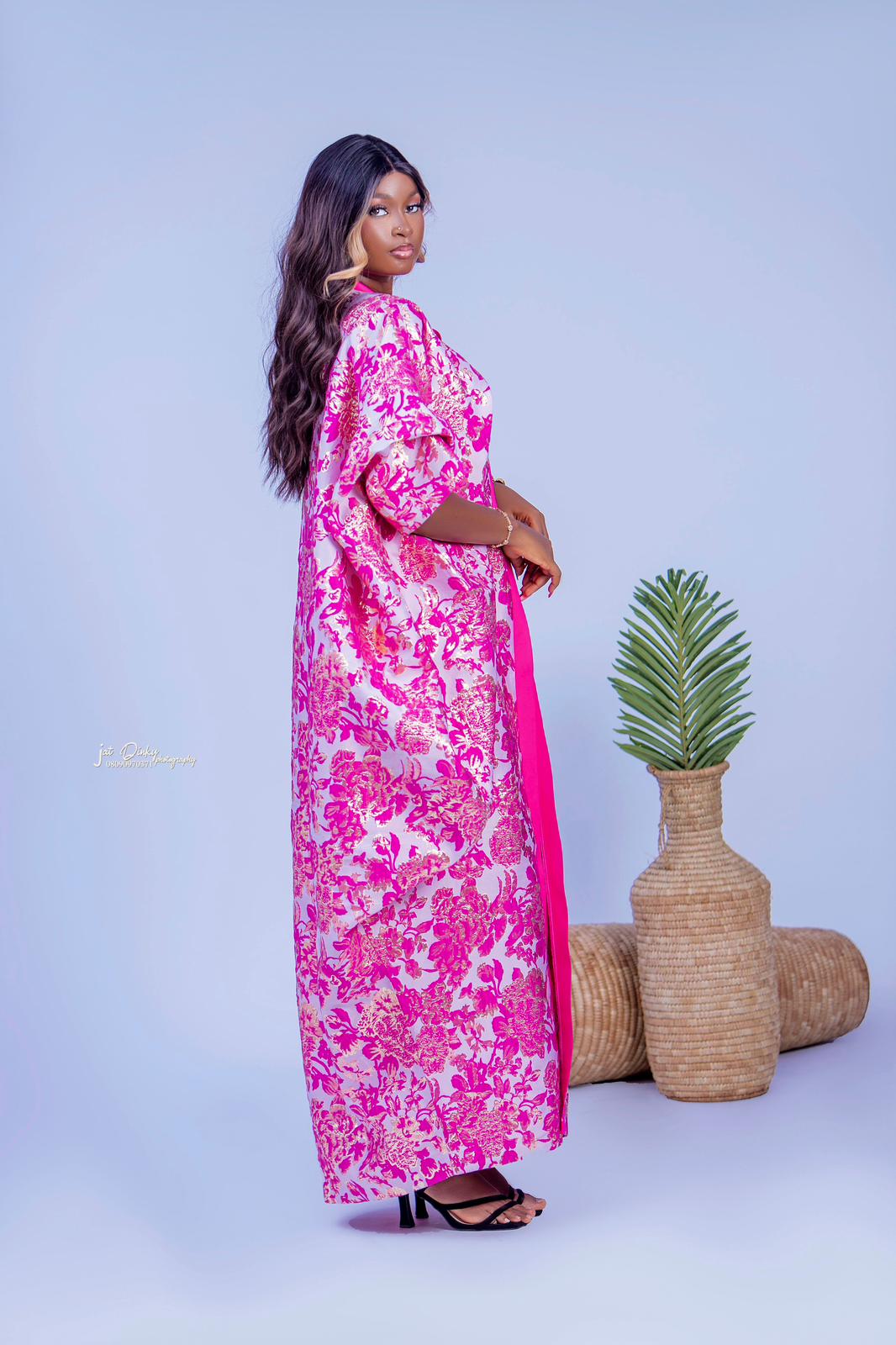 Two Piece Damask Brocade Boubou Dress