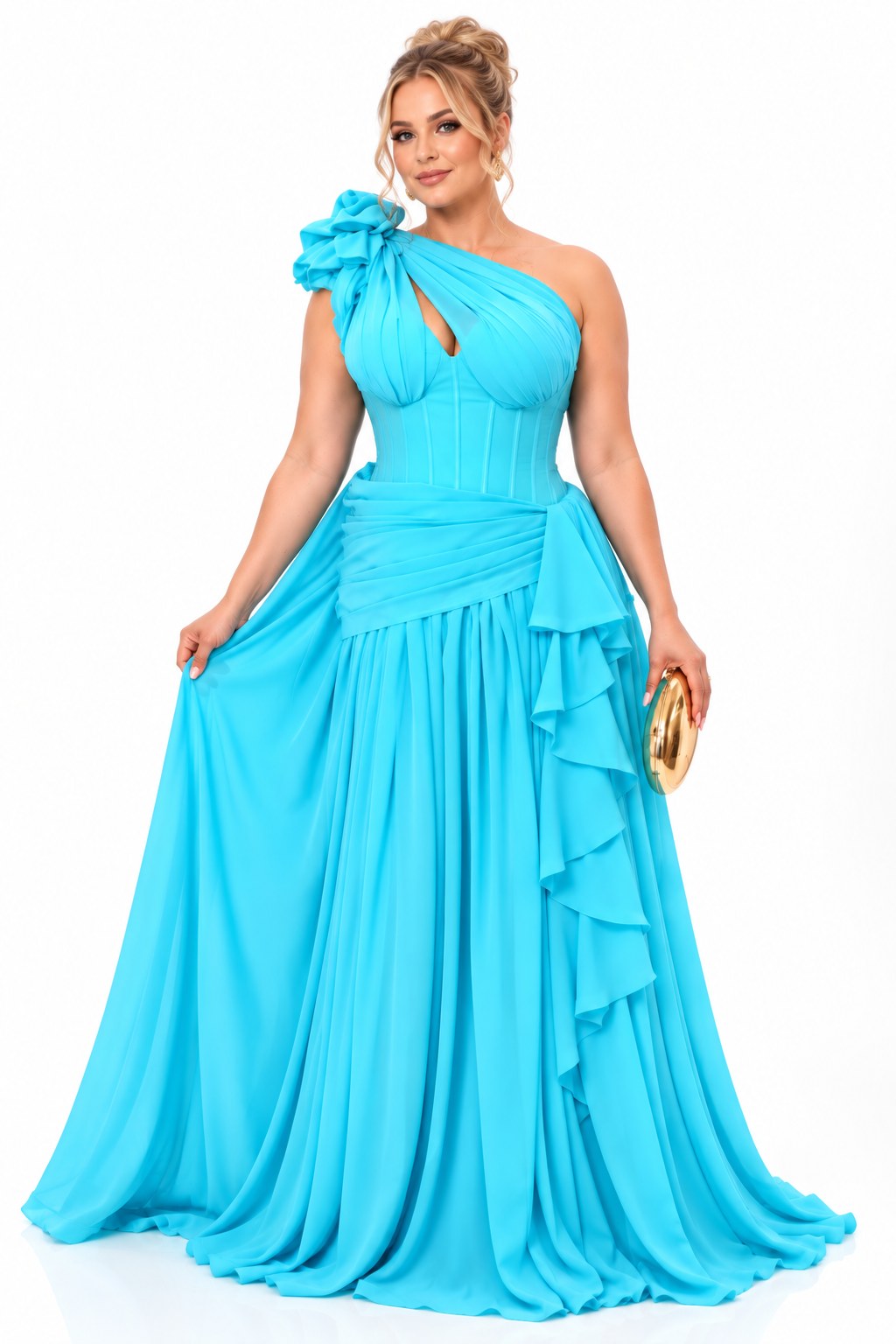 The Capital Diva Gown | One-Shoulder Corset Occasion Gown UK