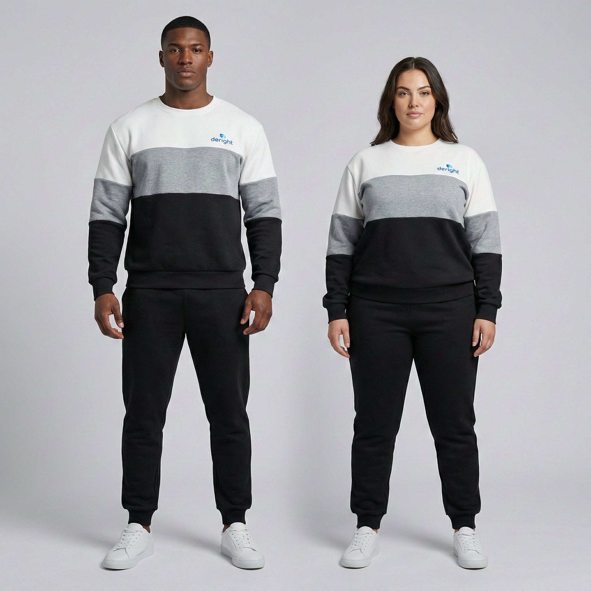 Unisex Color-Block Sweatshirt & Jogger Set
