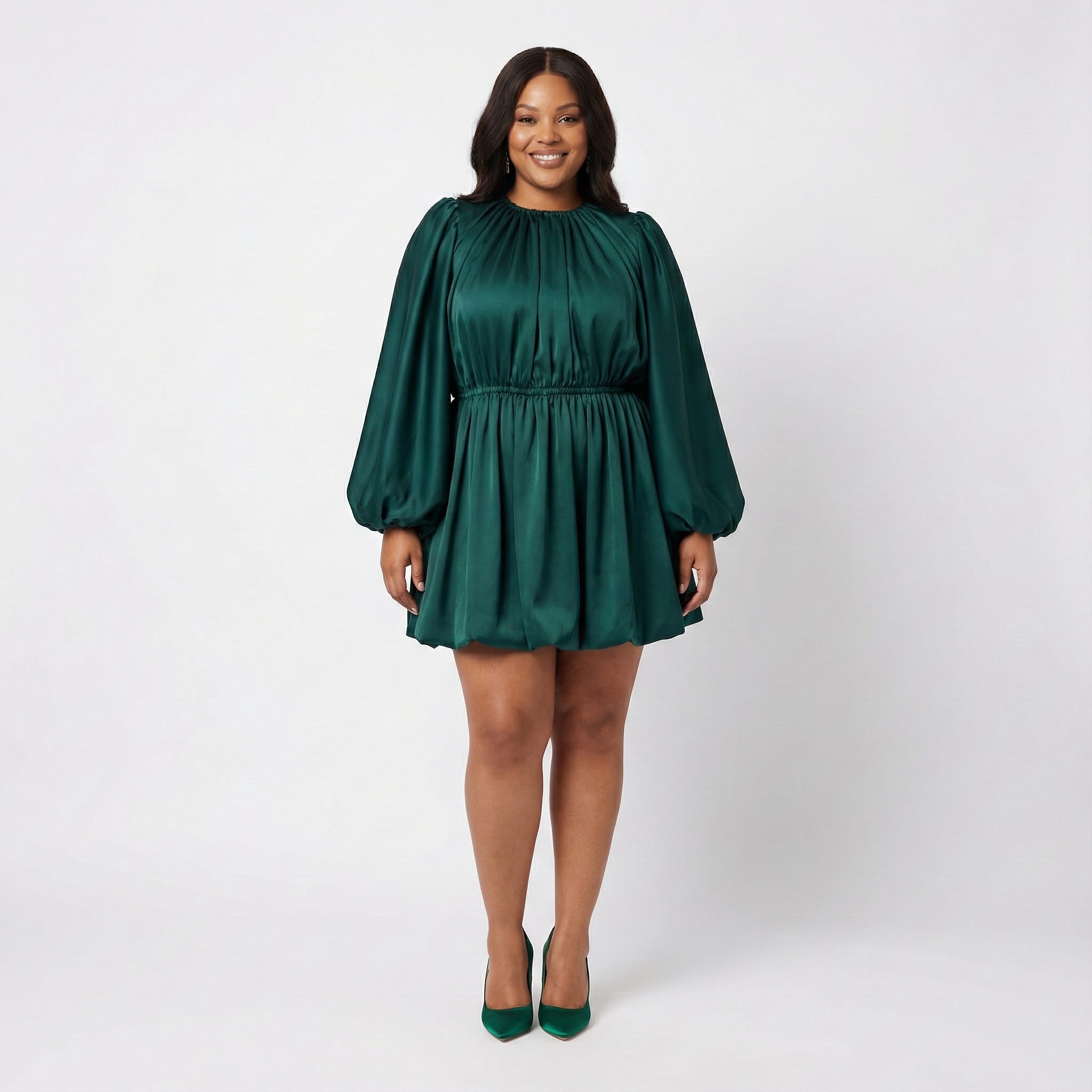 Lerin Gathered Waist Mini Dress